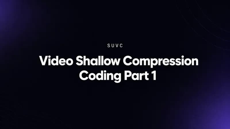 SUVC-Video Shallow Compression Coding Part 1